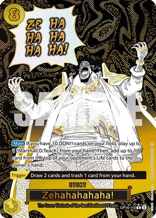 Zehahahahaha! (Alternate Art) (OP16-116)  -  Rare