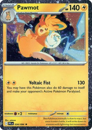Pawmot - 034/094 (Cosmos Holo)  - Rare - Holofoil