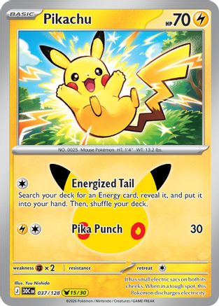 Pikachu - 037/128  - None - Holofoil