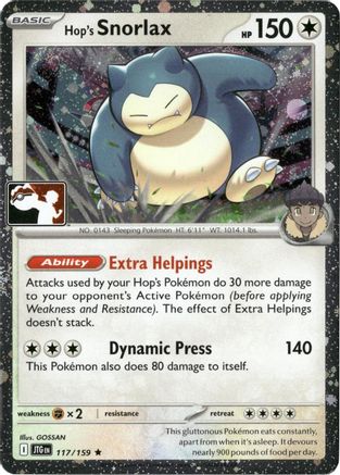 Hop's Snorlax - 117/159 (Cosmos Holo)  - Rare - Holofoil