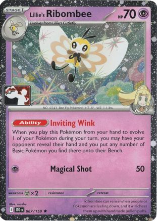Lillie's Ribombee - 067/159 (Cosmos Holo)  - Rare - Holofoil