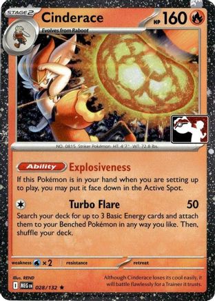 Cinderace - 028/132  (Cosmos Holo)  - Rare - Holofoil