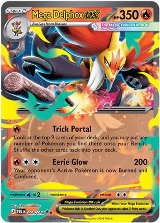 Mega Delphox ex - 008 - Double Rare - Holofoil