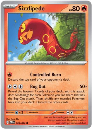 Sizzlipede - 009 - Common - Reverse Holofoil