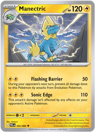 Manectric - 024/084  - Uncommon - Reverse Holofoil