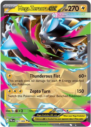 Mega Zeraora ex - 027/084  - Double Rare - Holofoil