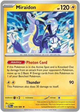 Miraidon - 028 - Rare - Reverse Holofoil