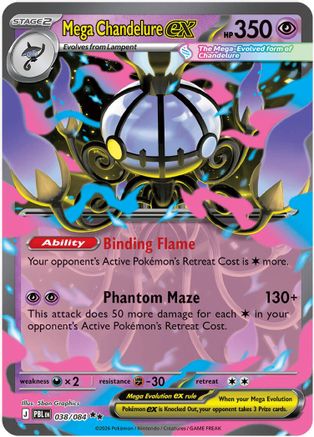Mega Chandelure ex - 038/084  - Double Rare - Holofoil