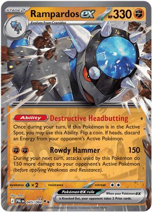 Rampardos ex - 045/084  - Double Rare - Holofoil