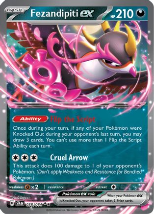 Fezandipiti ex - 038/064 (Starless Foil)  - Double Rare - Holofoil