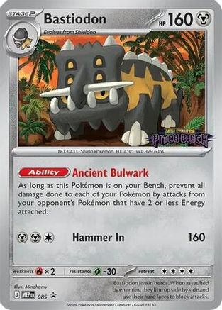 Bastiodon - 085 (Pitch Black Stamped)  - Promo - Holofoil