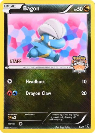 Bagon - 6/20 (Regional Championships) [Staff]  - Promo - Holofoil