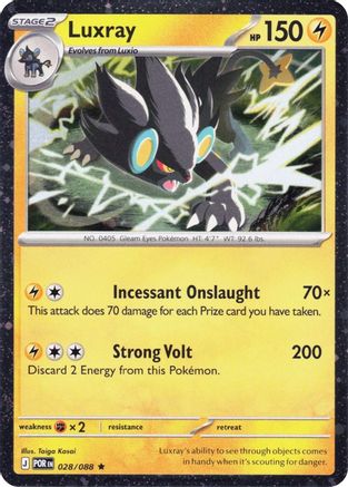 Luxray - 028/088 (Cosmos Holo)  - Rare - Holofoil