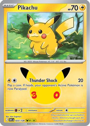Pikachu - 023/128  - None - Holofoil