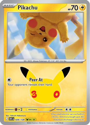 Pikachu - 026/128  - None - Holofoil