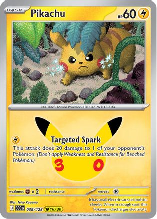 Pikachu - 038/128  - None - Holofoil