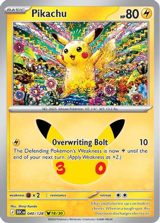 Pikachu - 040/128  - None - Holofoil