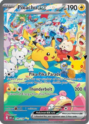 Pikachu ex - 149/128  - Special Illustration Rare - Holofoil