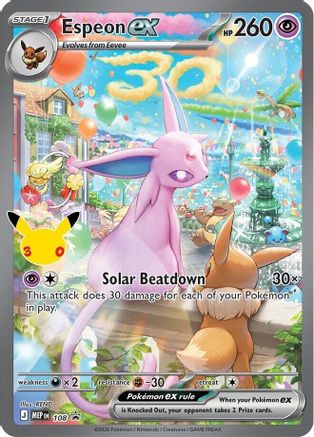 Espeon ex - 108 (30th Celebration)  - Promo - Holofoil