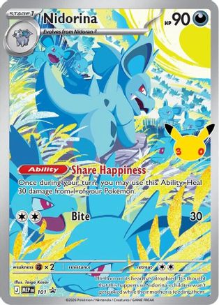 Nidorina - 101 (30th Celebration)  - Promo - Holofoil