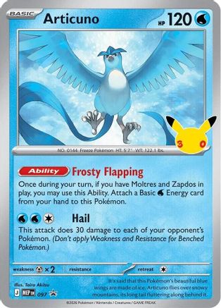Articuno - 097 (30th Celebration)  - Promo - Holofoil