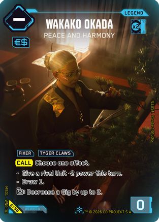 Wakako Okada - Peace and Harmony (ILegend) (B158) - Welcome to Night City  Beta Foil