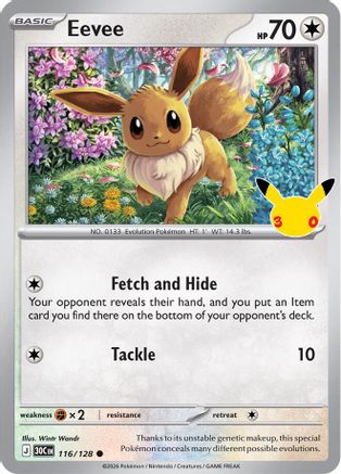 Eevee - 116/128  - Common - Holofoil