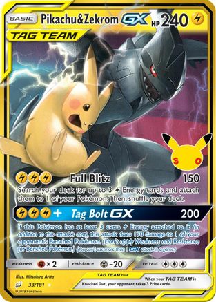 Pikachu & Zekrom GX - 033/181 - Classic Collection - Holofoil