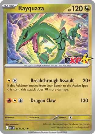 Rayquaza - 153/217 (Cosmos Holo)  - Rare - Holofoil