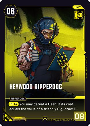 Heywood Ripperdoc (003) - The Heist  Retail Starter Deck