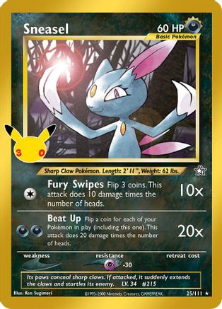 Sneasel - 025 - Classic Collection - Holofoil