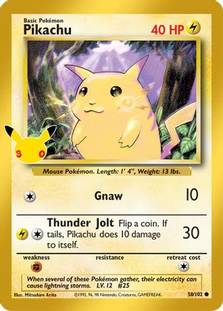 Pikachu - 058 - Classic Collection - Holofoil