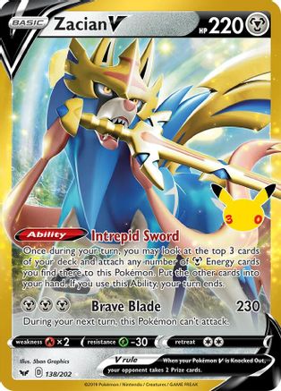 Zacian V - 138 - Classic Collection - Holofoil