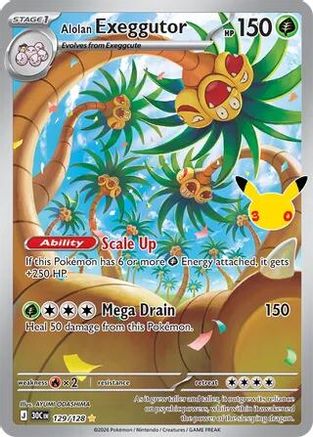 Alolan Exeggutor - 129/128  - Illustration Rare - Holofoil
