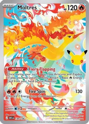 Moltres - 130/128  - Illustration Rare - Holofoil