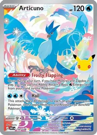 Articuno - 132/128  - Illustration Rare - Holofoil