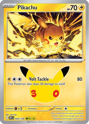 Pikachu - 024/128  - Pikachu Rare - Holofoil