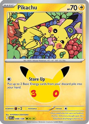 Pikachu - 048/128  - Pikachu Rare - Holofoil