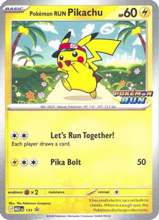 Pokemon Run Pikachu - 131  - Promo - Normal