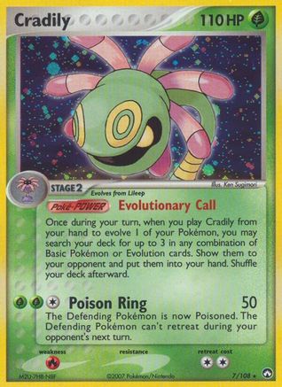 Cradily - 007/108 - Holo Rare - Holofoil