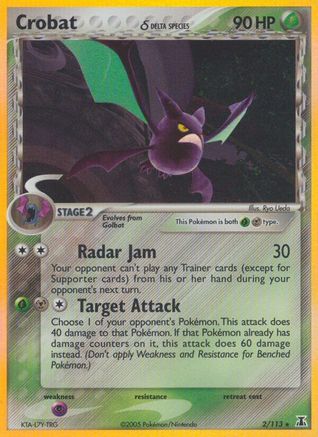 Crobat (Delta Species) - 002/113 - Holo Rare - Reverse Holofoil