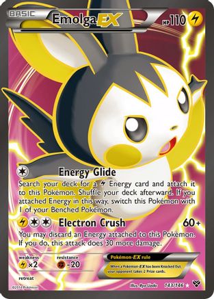 Emolga EX (143 Full Art)  - Ultra Rare - Holofoil