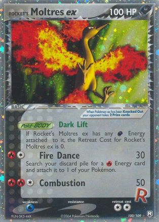 Rocket's Moltres ex - 100/109 - Ultra Rare - Holofoil