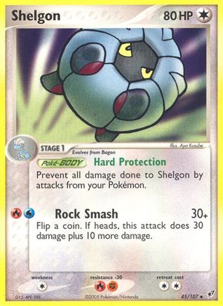Shelgon - 045/107 - Uncommon - Reverse Holofoil