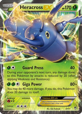 Heracross EX - 004/111 - Ultra Rare - Holofoil