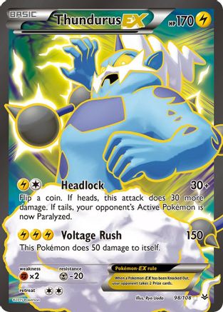 Thundurus EX (98 Full Art)  - Ultra Rare - Holofoil