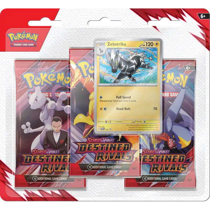 Pokemon - Scarlet and Violet - Destined Rivals - 3 Pack Blister - Various