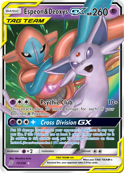 Espeon & Deoxys GX - 72/236 - Ultra Rare