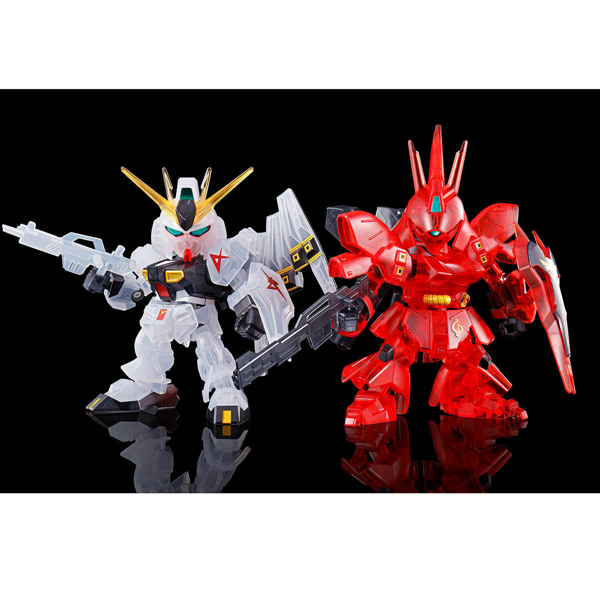 SD Gundam Ex-Standard ν Gundam VS Sazabi Set (Clear Color) — Claw
