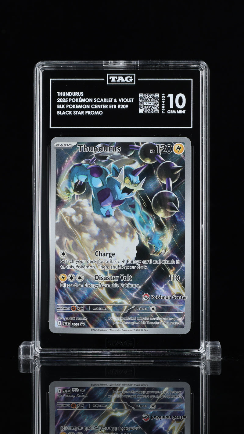 Pokemon TCG Graded Card: 2025 Thundurus (Pokemon Center Exclusive) #209 TAG[X] 10